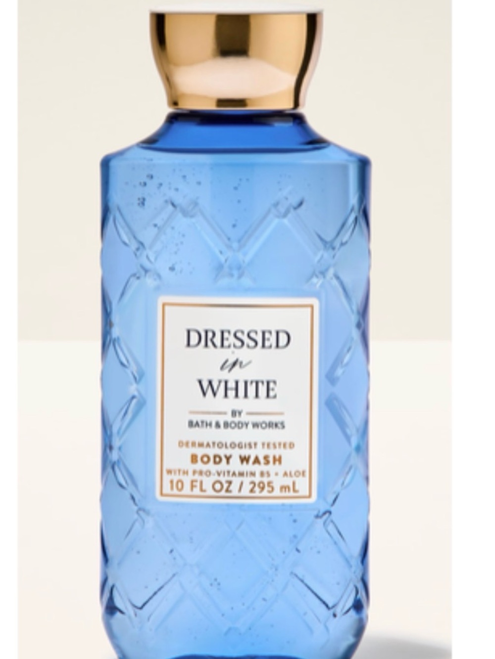 Bath & Body Works Dressed in White Blue Bottle Body Wash on line exclusive